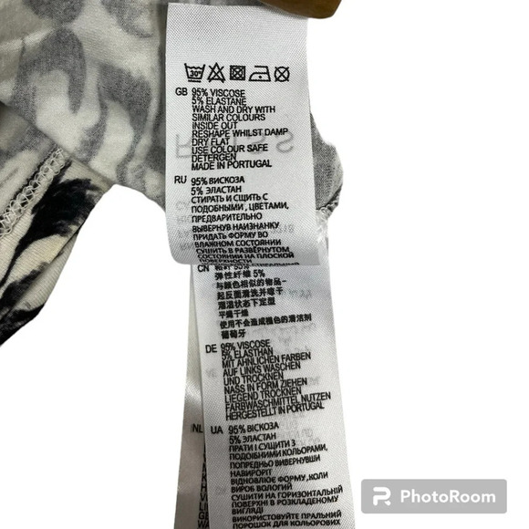 Reiss Rica Print Jersey Ruched Bodycon Dress - Size 8 - Picture 5 of 7